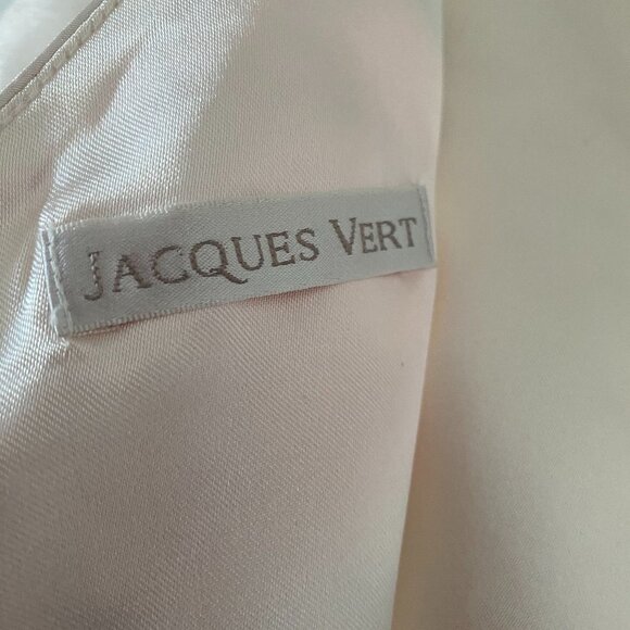 JACQUES VERT Ivory Off White Floral Sleeveless Scuba Dress w/BEEDING SZ 20 (UK) - Picture 4 of 6
